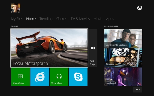 Xbox One User Interface